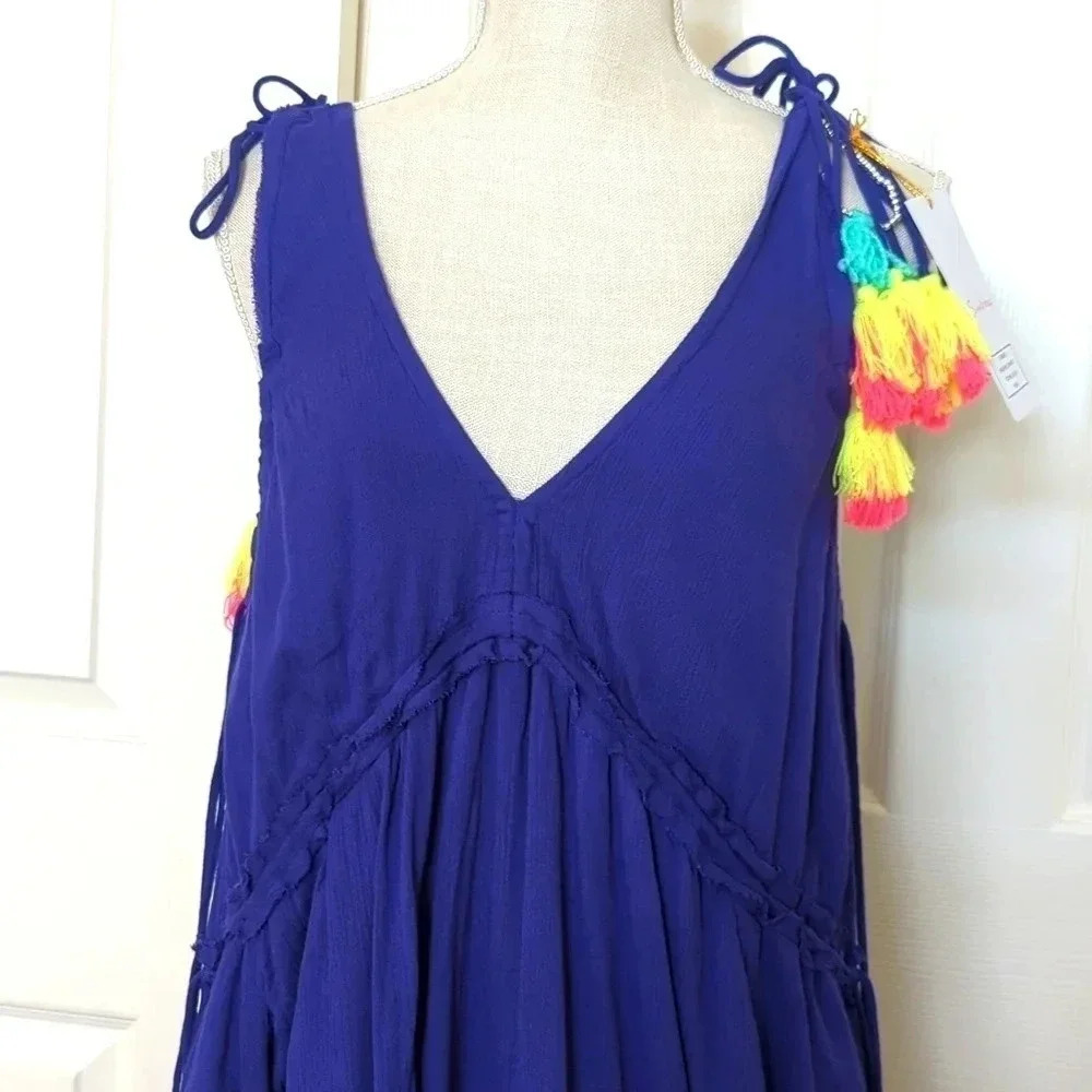 Anthropologie Sundress Brooke Tassel Cover Up Dress - Picture 4 of 7